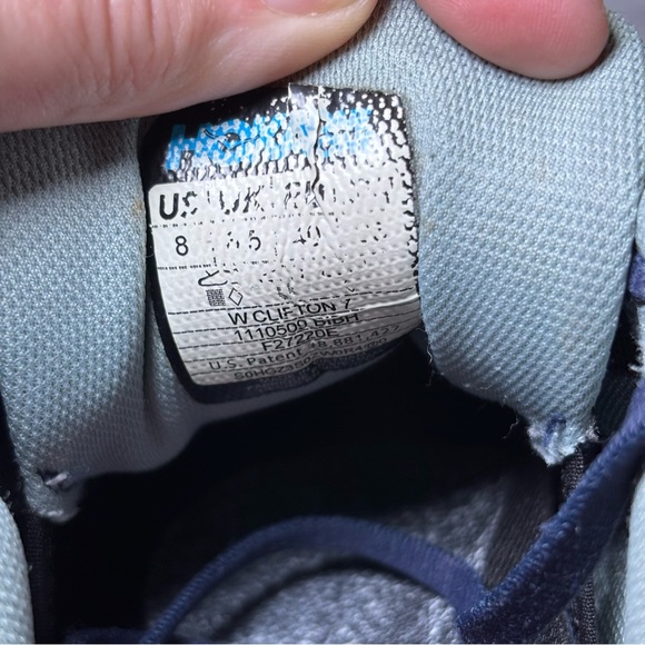 Hoka Clifton 7 Running Shoes Sneakers Womens Size 8 Blue Walking Running - Picture 16 of 16